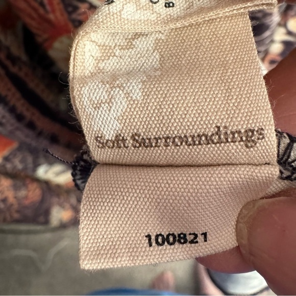 Soft Surroundings Adamoris Floral 3/4 Sleeves Long Midi Dress - Picture 6 of 8